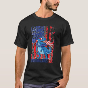 Dinosaurier 4. Juli Kinder Jungen Männer Amerisaur T-Shirt