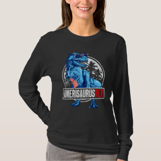 Dinosaurier 4. Juli Kinder Jungen Männer Amerisaur T-Shirt