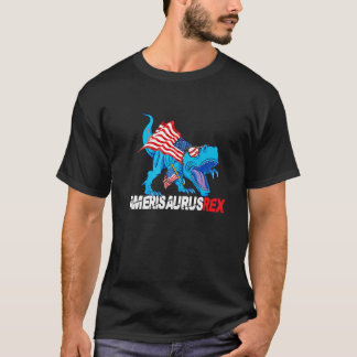 Dinosaurier 4. Juli T Kinder Jungen Männer Amerisa T-Shirt
