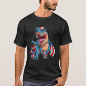 Dinosaurier 4. july Jungs Männer amerisaurus tl T-Shirt (Vorderseite)