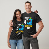 Dinosaurier 4 Vierjährige Geburtstagskinder T-Shirt (Unisex)