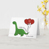 Dinosaurier 60. Geburtstagskunkel Karte (Gelbe Blume)