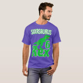 Dinosaurier 6. Geburtstag Shirt Sixasaurus Rex (Vorne ganz)