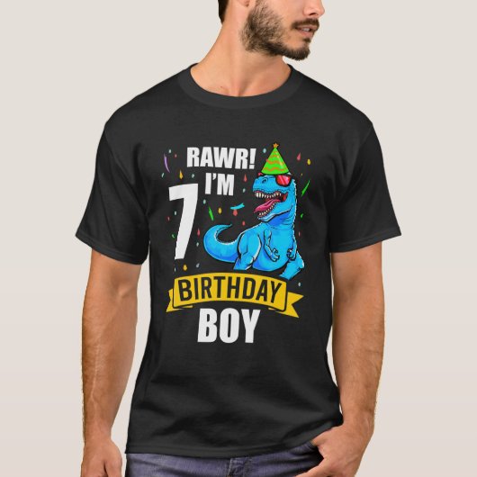 Dinosaurier 6 Sechsjähriges Geburtstagskind T-Shirt (Vorderseite)