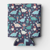 Dinosaurier Adventure Nahtlos Design Dosenkühler (Vorderseite)