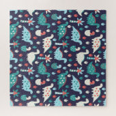 Dinosaurier Adventure Nahtlos Design Puzzle (Horizontal)