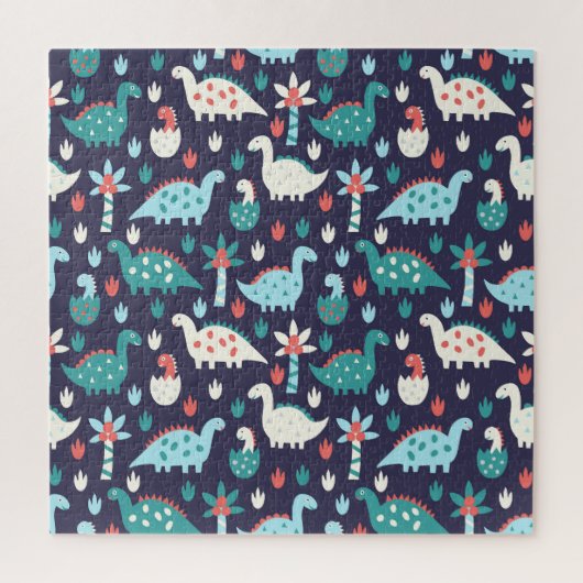 Dinosaurier Adventure Nahtlos Design Puzzle (Vertikal)