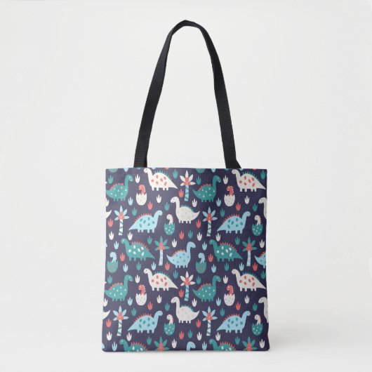 Dinosaurier Adventure Nahtlos Design Tasche (Vorderseite)