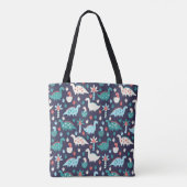 Dinosaurier Adventure Nahtlos Design Tasche (Rückseite)
