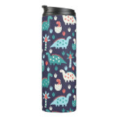 Dinosaurier Adventure Nahtlos Design Thermosbecher (Nach rechts gedreht)