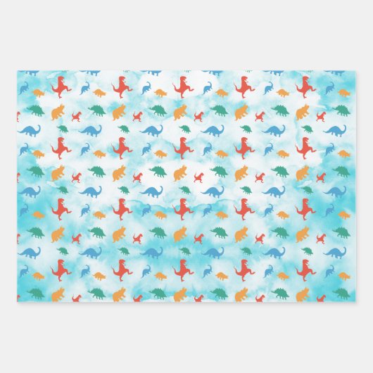 Dinosaurier Adventure Wrapping Paper Sheets Geschenkpapier Set (Vorderseite 3)