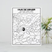 Dinosaurier-Aktivität für Kinder-Farbseite nach An (Stehend Vorderseite)