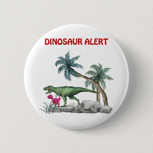 Dinosaurier Alert Button (Vorderseite)