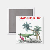 Dinosaurier Alert Magnet (Vorderseite/Rückseite)