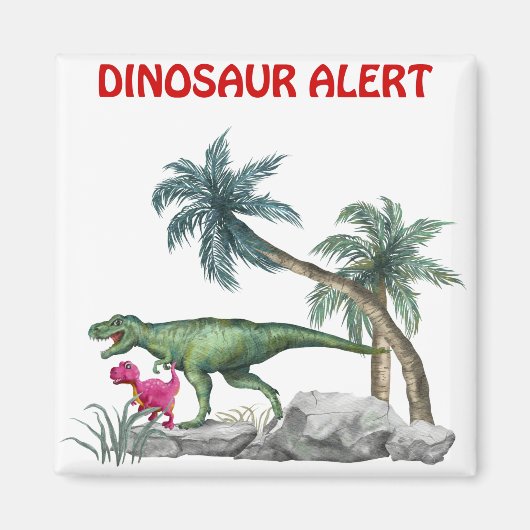 Dinosaurier Alert Magnet (Vorne)
