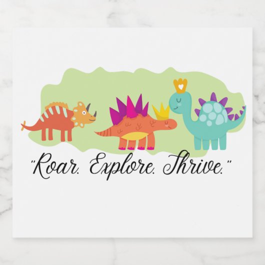 Dinosaurier Alkoholflaschenetikett (Einzelnes Label)