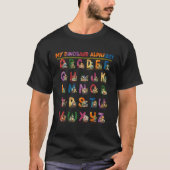 Dinosaurier Alphabet A-Z ABC Dino T-Shirt (Vorderseite)