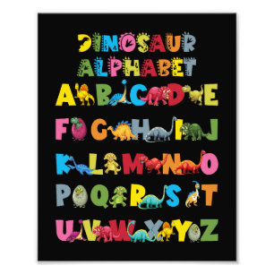 Dinosaurier Alphabet ABC Fotodruck
