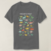 Dinosaurier Alphabet Abc für Jungen Kinder zurück T-Shirt (Design vorne)