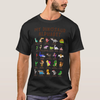 Dinosaurier Alphabet Dino Identification T-Shirt