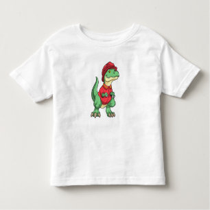 Dinosaurier als Feuerwehrmann mit Feuerhelm Kleinkind T-shirt