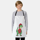 Dinosaurier als Feuerwehrmann mit Feuerhelm Schürze (Getragen)