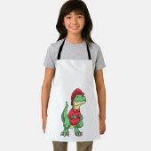 Dinosaurier als Feuerwehrmann mit Feuerhelm Schürze (Insitu)