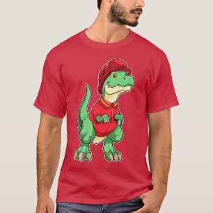 Dinosaurier als Feuerwehrmann mit Feuerhelm T-Shirt