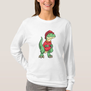 Dinosaurier als Feuerwehrmann mit Feuerhelm T-Shirt