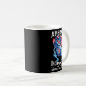 Dinosaurier American Flag 250. Jubiläum Rex Usa 4. Kaffeetasse (VorderseiteRechts)