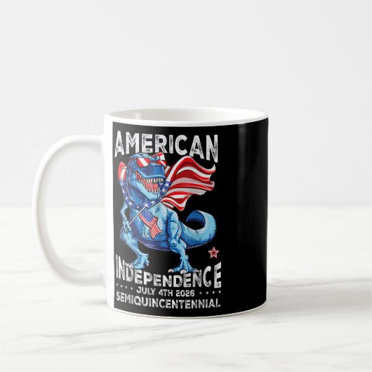 Dinosaurier American Flag 250. Jubiläum Rex Usa 4. Kaffeetasse (Links)