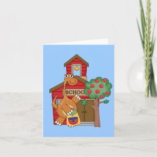 Dinosaurier an T - Shirt und Geschenke der Schule Karte