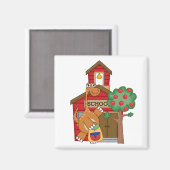 Dinosaurier an T - Shirt und Geschenke der Schule Magnet (Vorderseite/Rückseite)