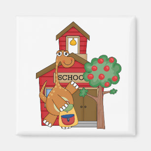 Dinosaurier an T - Shirt und Geschenke der Schule Magnet