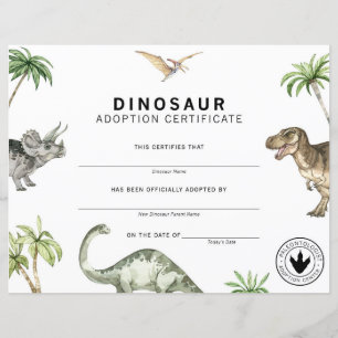 Dinosaurier-Annahmeurkunde