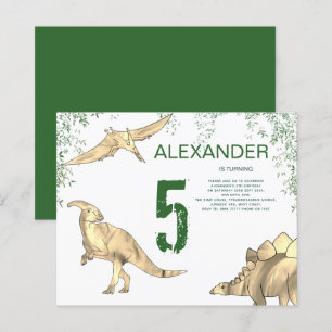 Dinosaurier Aquarell Geburtstagsparty Haushalt grü