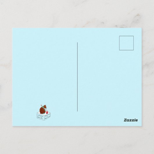 Dinosaurier Aquarell niedliche Geburtstag Party Postkarte (Rückseite)