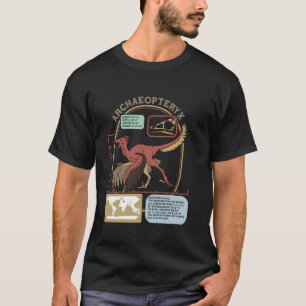 Dinosaurier Archaeopteryx Erste Bird Infografik T-Shirt