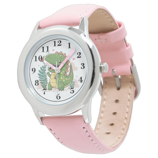 Dinosaurier Armbanduhr (Schrägansicht)