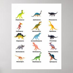 Dinosaurier-Array Poster