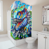 Dinosaurier Art Duschvorhang (Beispiel)