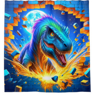 Dinosaurier Art Duschvorhang