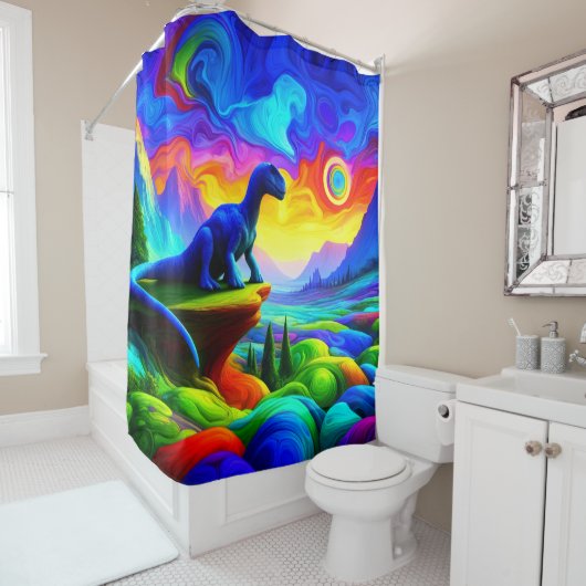 Dinosaurier Art Duschvorhang (Beispiel)