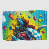 Dinosaurier Art Golfhandtuch (Horizontal)