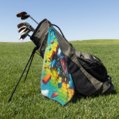 Dinosaurier Art Golfhandtuch (Gras)