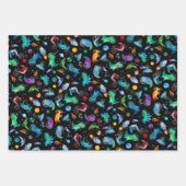 Dinosaurier Astronauten Aquarellplatz Dino Geburts Geschenkpapier Set (Vorderseite 3)