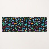 Dinosaurier Astronauten Wasserfarbraum Personalisi Yogamatte (Rückseite (Horizontal))