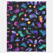 Dinosaurier Astronauten Wassersport-Weltraum Kinde Fleecedecke (Vorderseite)