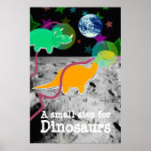 Dinosaurier auf dem Mondplakat drucken Poster (Vorne)