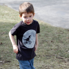 Dinosaurier auf einem Rad mit dem Mond Baby T-shirt